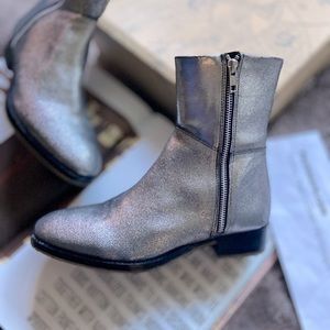 Free People Silver Ankle Boots
